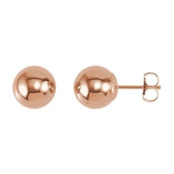 14K Rose Gold Stud Gold Earrings