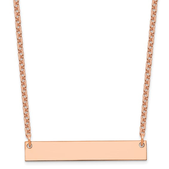 Sterling Silver Rose Gold Bar, Weight Grams, Silver Pendant