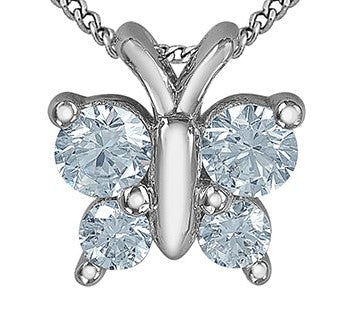 10K White Gold Diamond Pendant 0.24CTW.