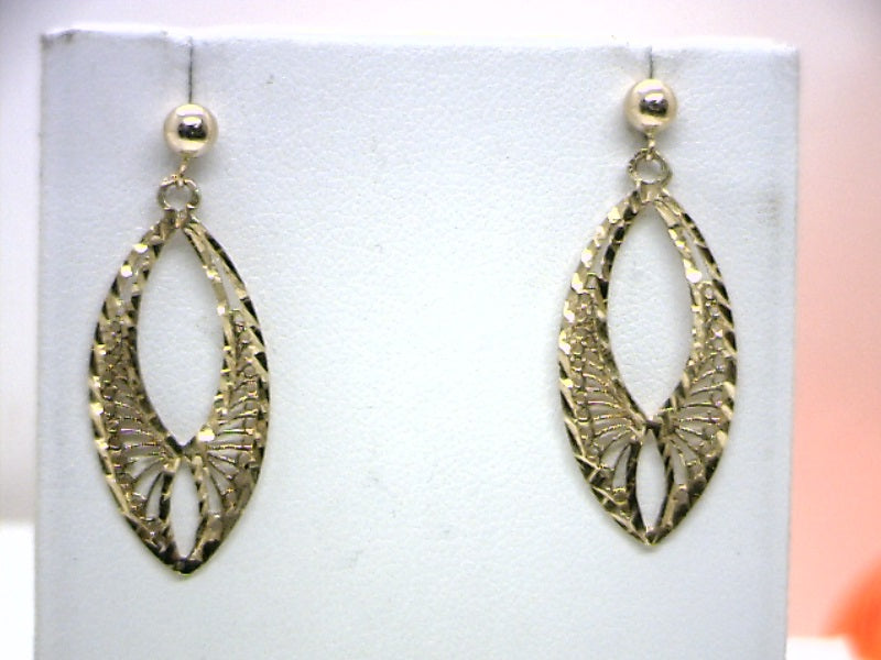 10K Yellow Gold Dangle Gold Earrings