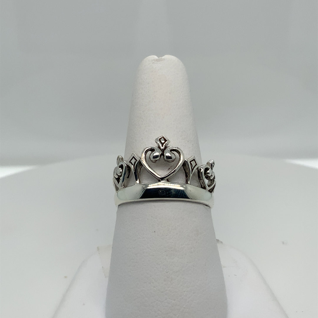 Women's Sterling Silver White Gold Size 7 , Fashion Ring