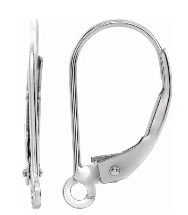 Sterling Silver Lever Back Silver Earrings