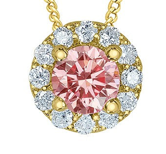 10K Yellow Gold Cluster Diamond Pendant CTW.