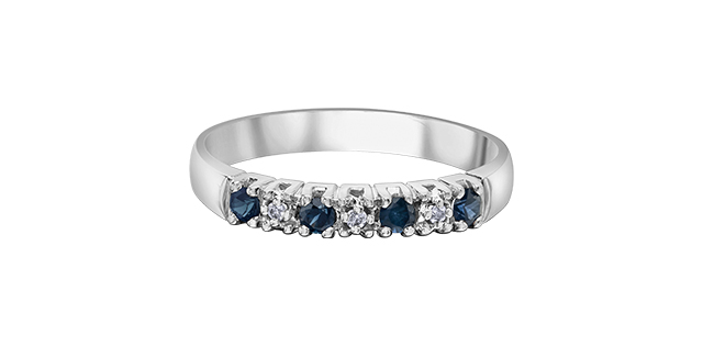10K Two Tone 7 Stone Gemstone ring CTW.