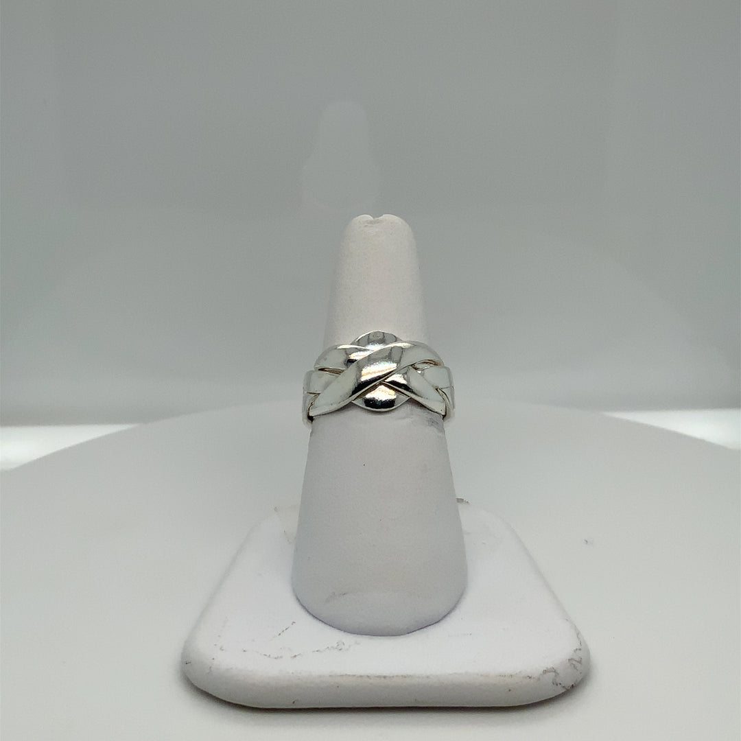 Women's Sterling Silver White Gold Size 8 , Fashion Ring