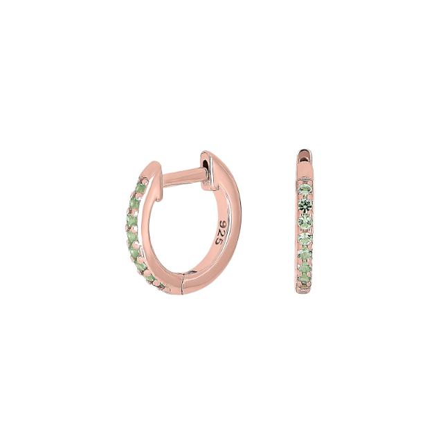 Sterling Silver Rose Gold Small Hoop Silver Earrings