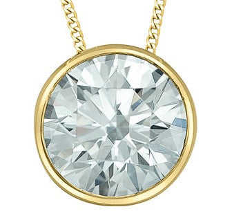 10K Yellow Gold Drop Diamond Pendant 0.70CTW.