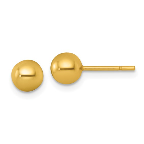 Sterling Silver Yellow Gold Stud Silver Earrings