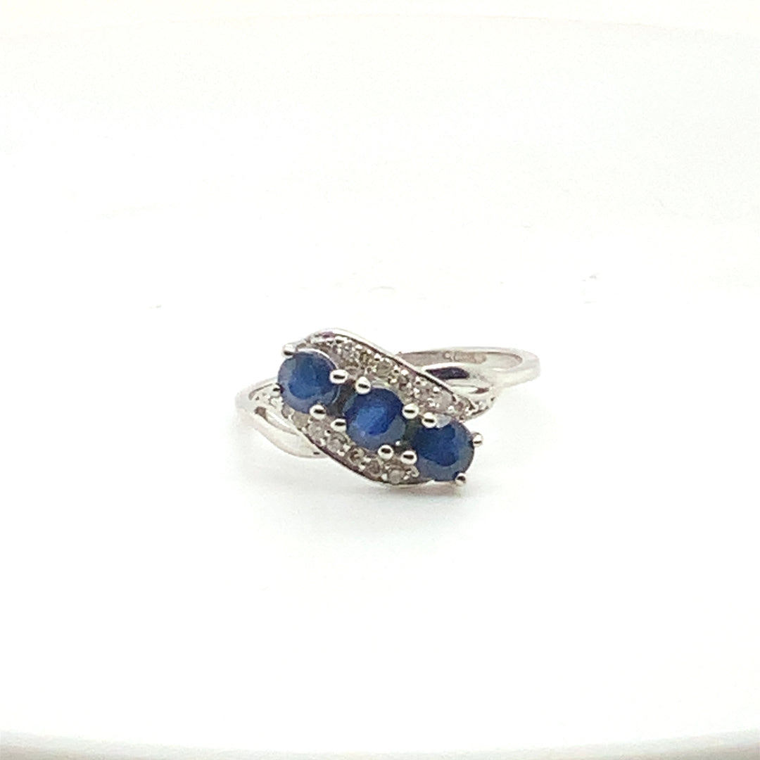 Sterling Silver Gemstone ring CTW.