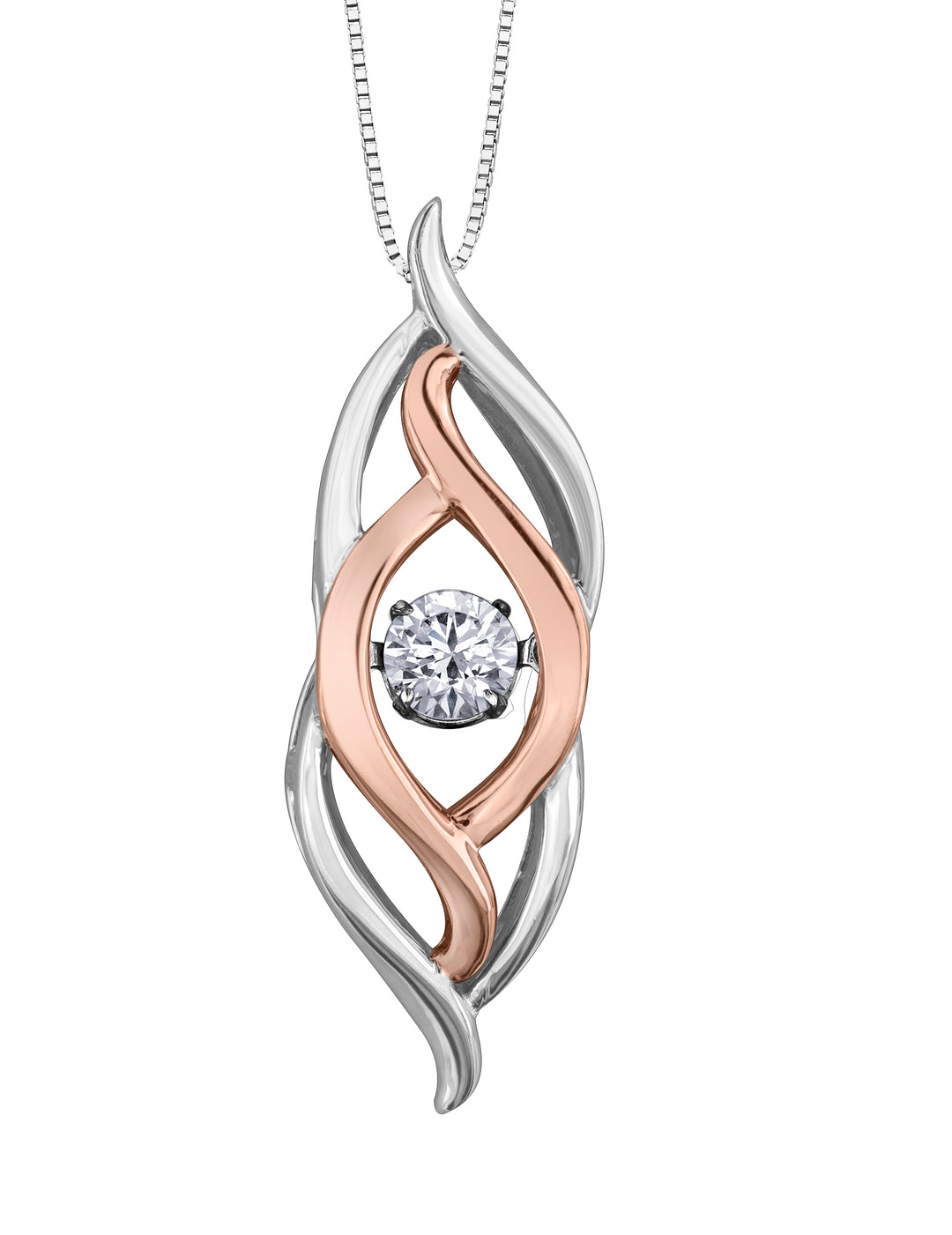 10K Rose Gold Diamond Pendant 0.23CTW.