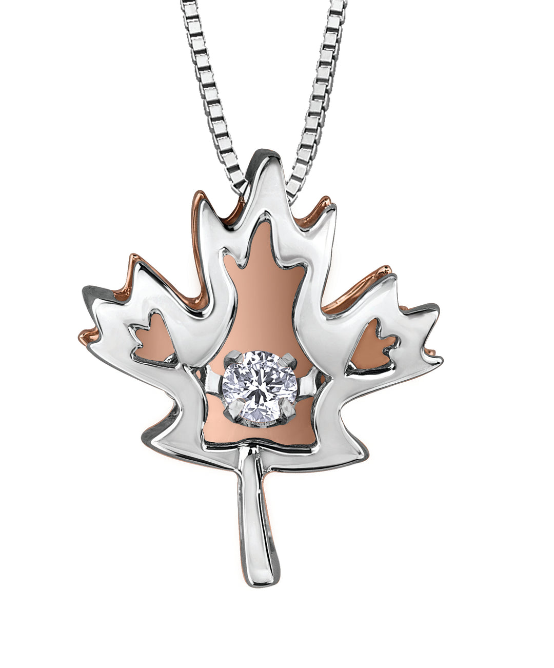 10/SS Diamond Pendant 0.03CTW.