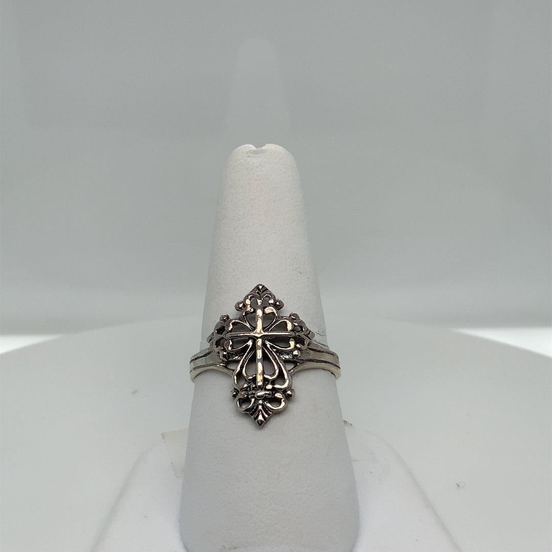 Women's Sterling Silver White Gold Size 7 , Fashion Ring