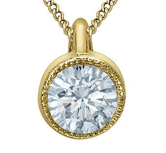 10K Yellow Gold Diamond Pendant 0.30CTW.