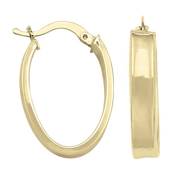 10K Yellow Gold Medium Hoop Gold Earrings