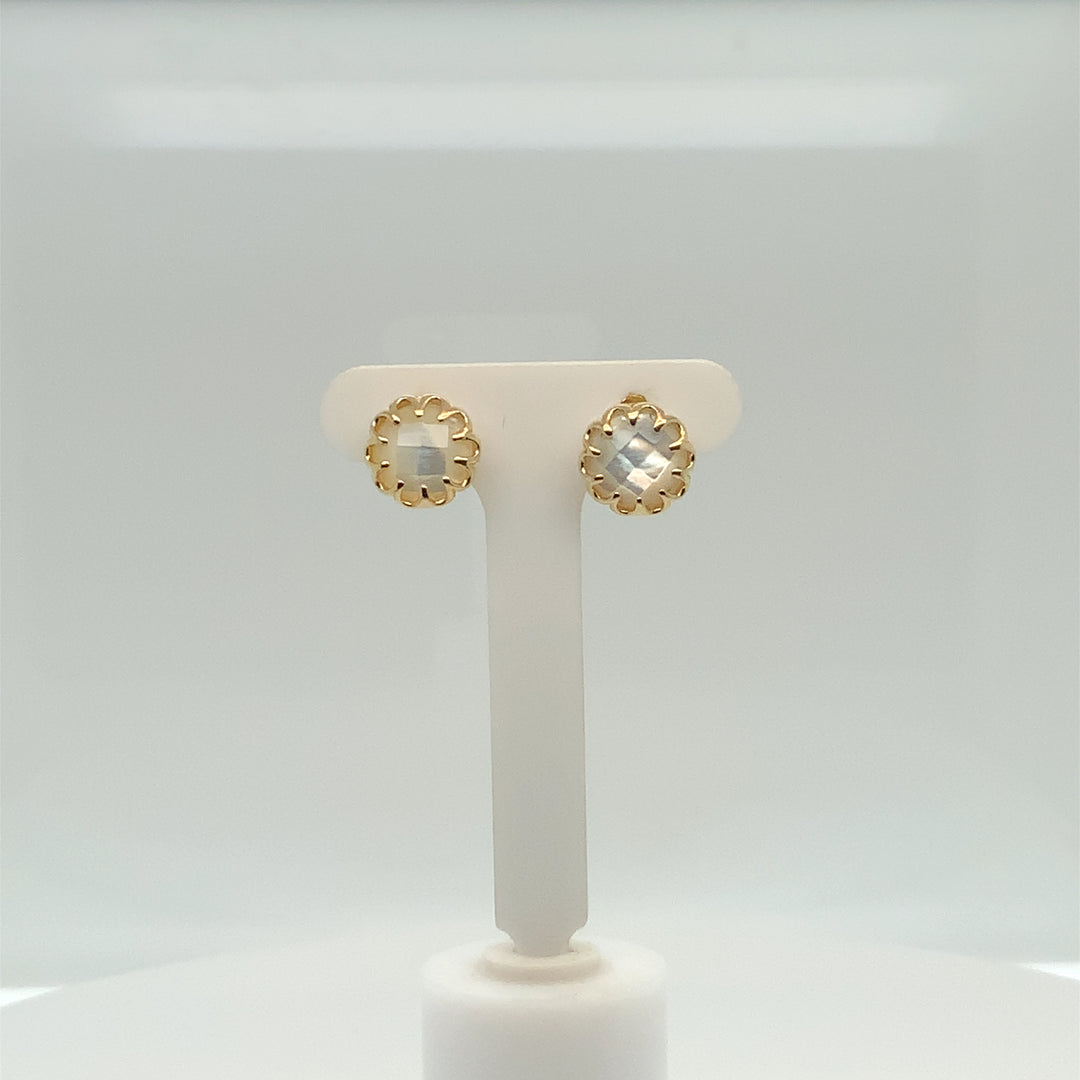 14K Yellow Gold Stud Gold Earrings