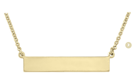Sterling Silver Yellow Gold Bar, Weight Grams, Silver Pendant