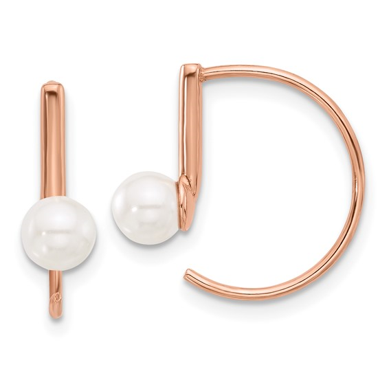 Sterling Silver Rose Gold Silver Earrings