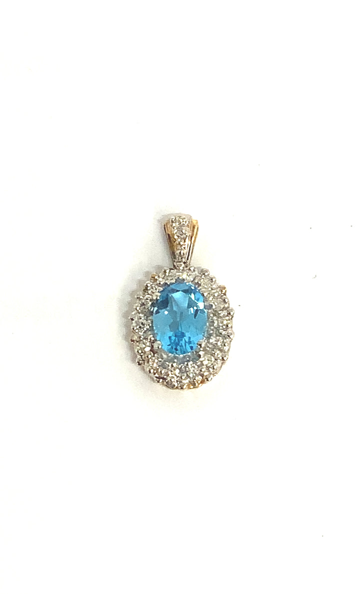 14K Yellow Gold Diamond Pendant 0.08CTW.
