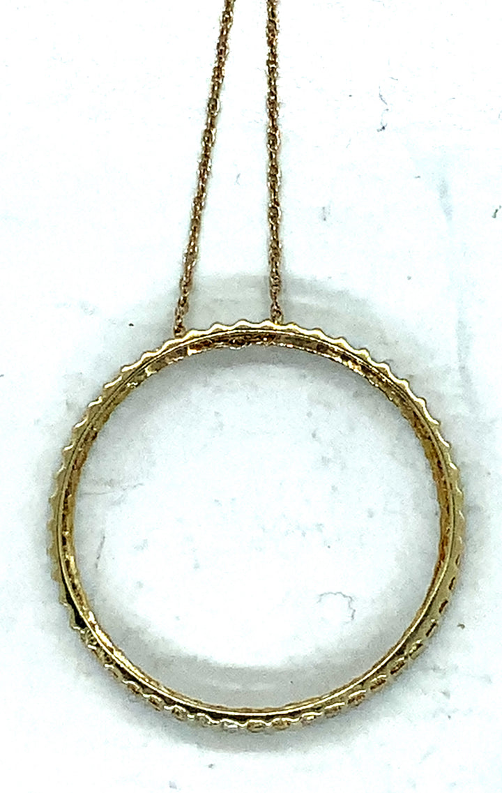 10K Yellow Gold Diamond Pendant 0.50CTW.