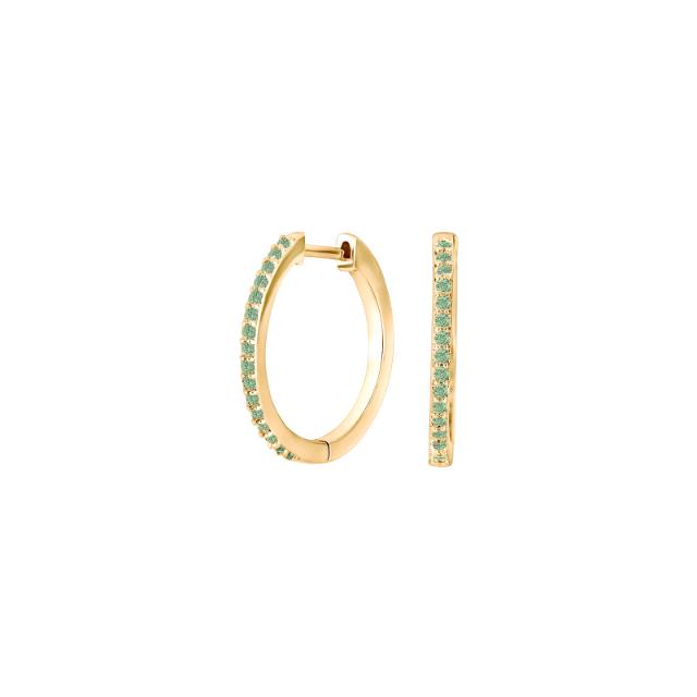 Sterling Silver Yellow Gold Medium Hoop Silver Earrings