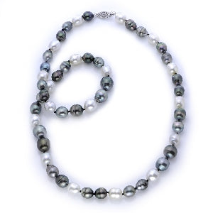 14K White Gold Pearl Necklace - MM.24