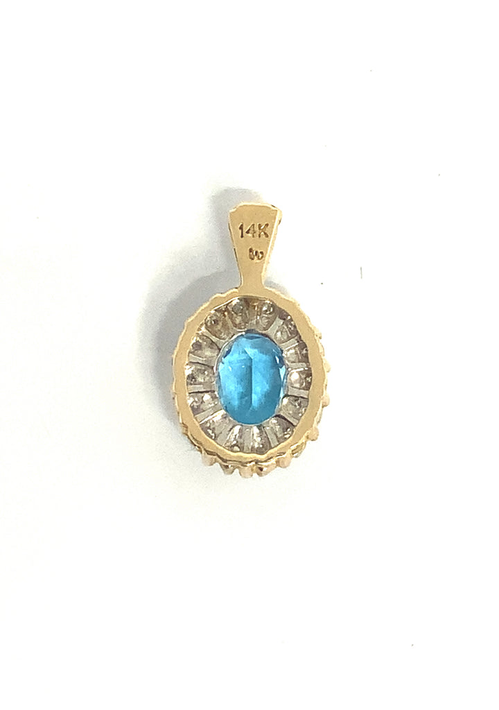 14K Yellow Gold Diamond Pendant 0.08CTW.
