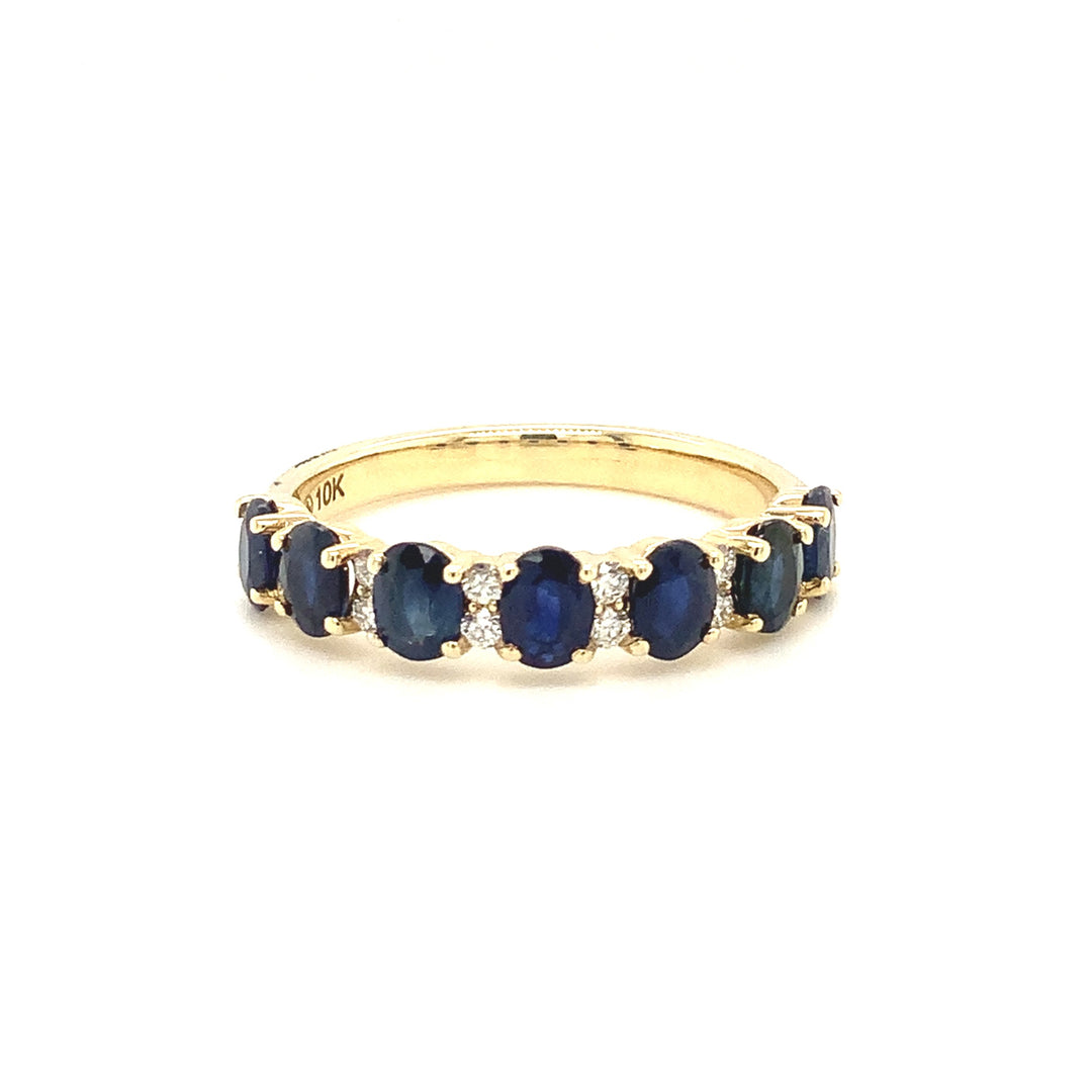10K Yellow Gold Cluster Gemstone ring CTW.