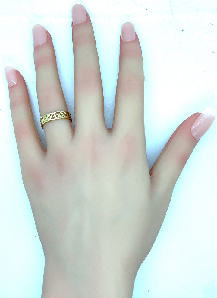 Women's 9K Yellow Gold Size 6.5 , Fashion Ring