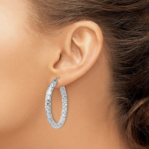 Sterling Silver Medium Hoop Earrings